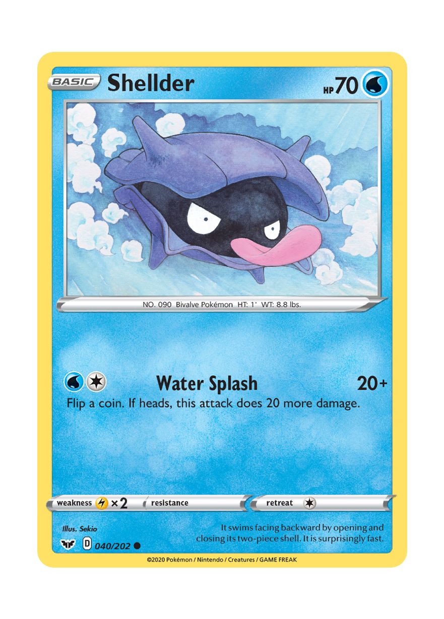 Shellder - Reverse Holo (040/202) - Sword & Shield