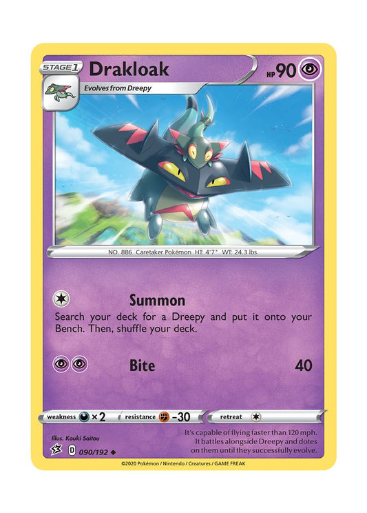 Drakloak - Reverse Holo (090/192) - Rebel Clash