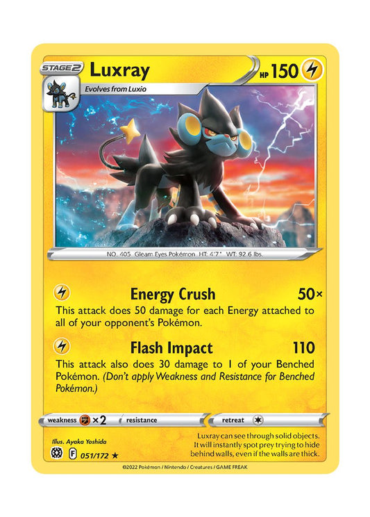 Luxray - Reverse Holo (051/172) - Brilliant Stars