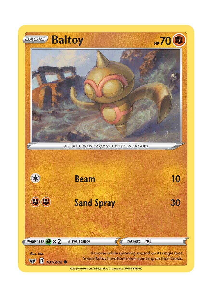 Baltoy - Reverse Holo (101/202) - Sword & Shield