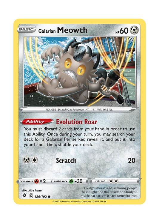 Galarian Meowth - Reverse Holo (126/192) - Rebel Clash