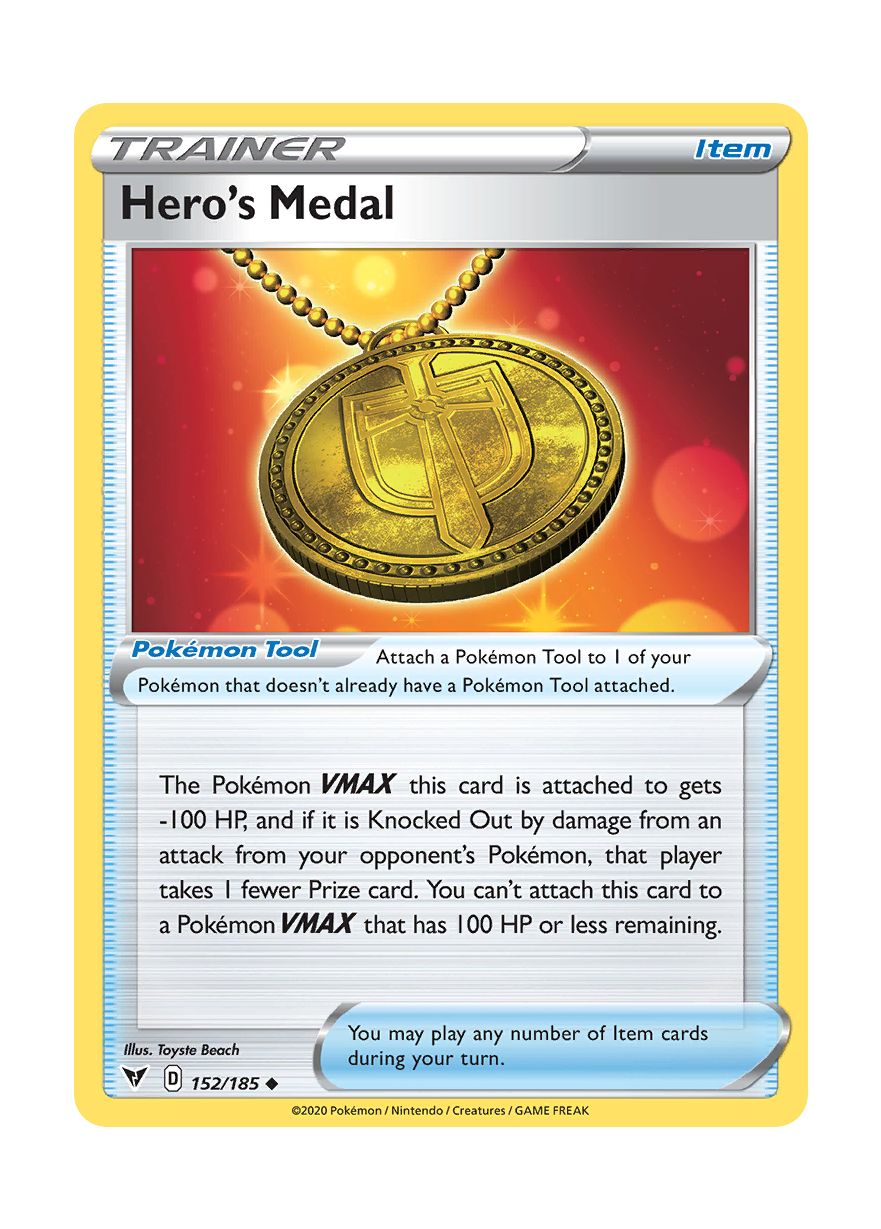 Hero's Medal - Reverse Holo (152/185) - Vivid Voltage