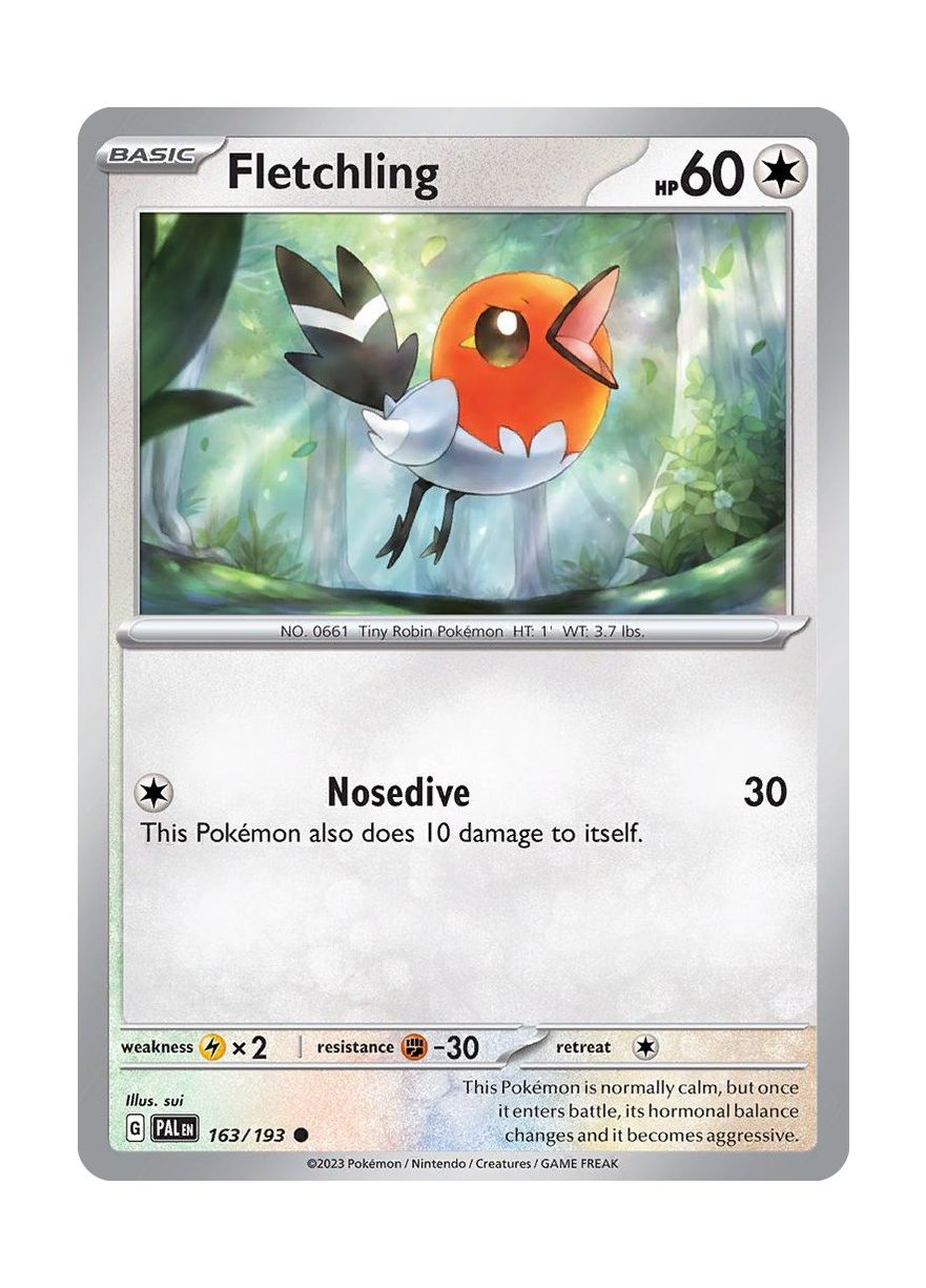 Fletchling - Reverse Holo (163/193) - Paldea Evolved