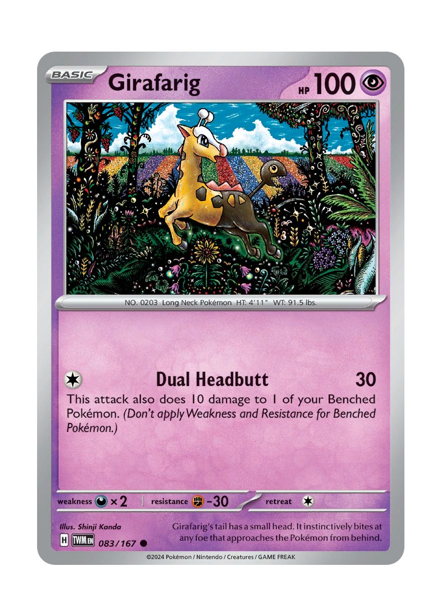 Girafarig - Reverse Holo (083/167) - Twilight Masquerade