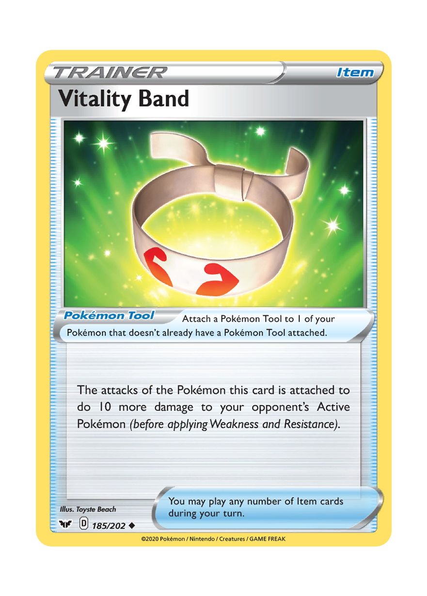 Vitality Band - Reverse Holo (185/202) - Sword & Shield