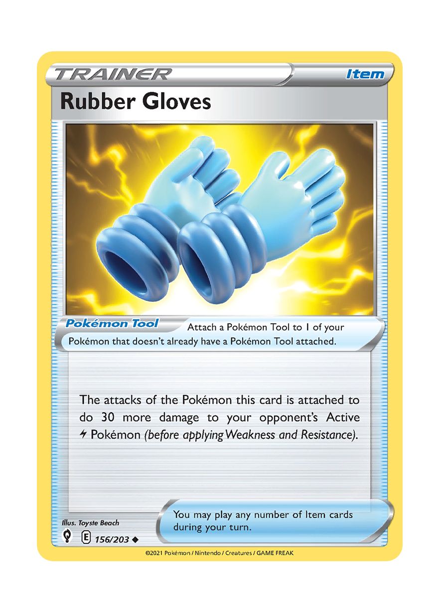 Rubber Gloves - Reverse Holo (156/203) - Evolving Skies