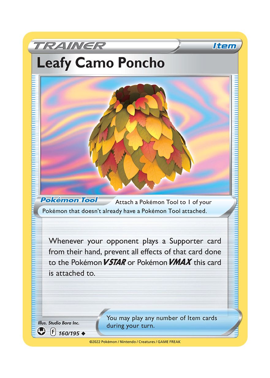 Leafy Camo Poncho - Reverse Holo (160/195) - Silver Tempest
