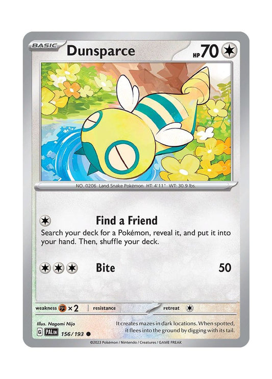 Dunsparce - Reverse Holo (156/193) - Paldea Evolved