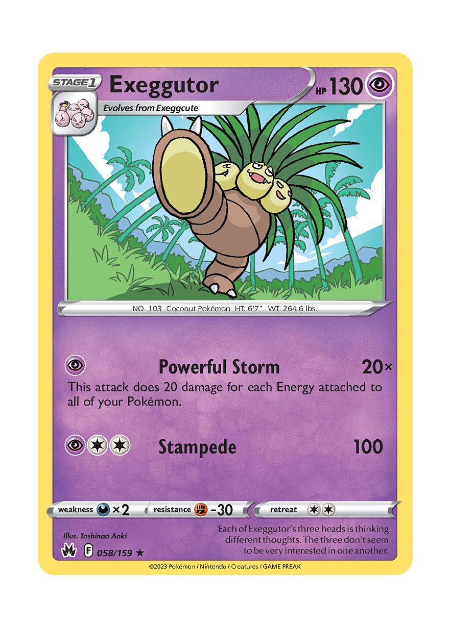 Exeggutor - Reverse Holo (058/159) - Crown Zenith