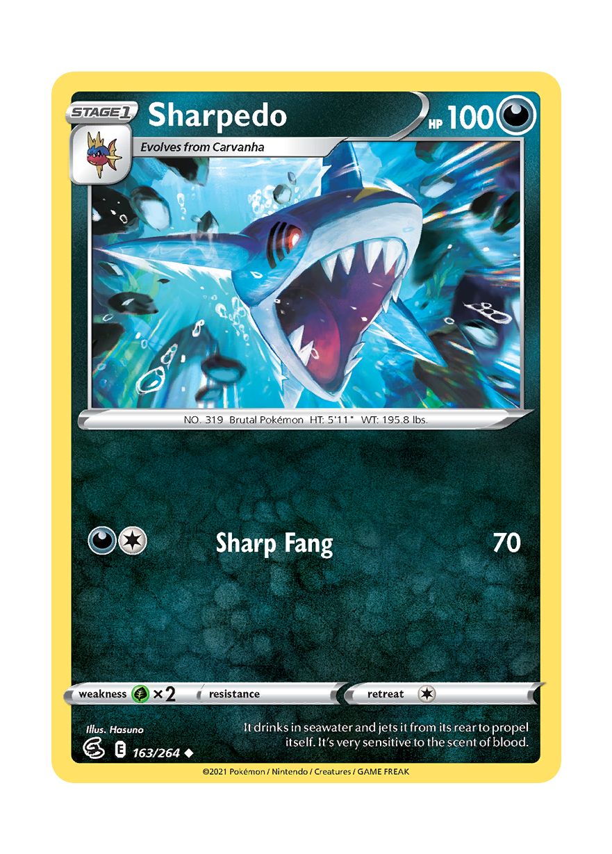 Sharpedo - Reverse Holo (163/264) - Fusion Strike