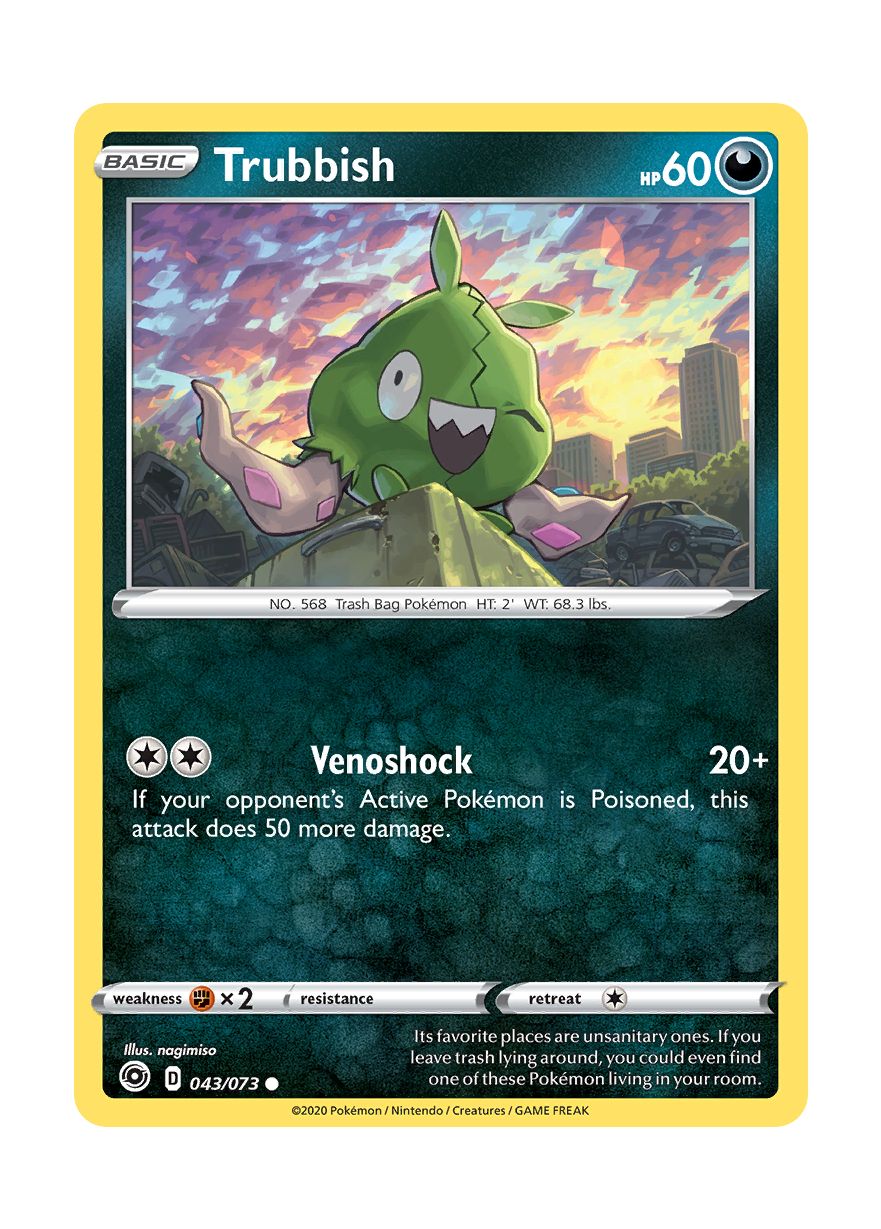 Trubbish - Reverse Holo (043/73) - Champion's Path