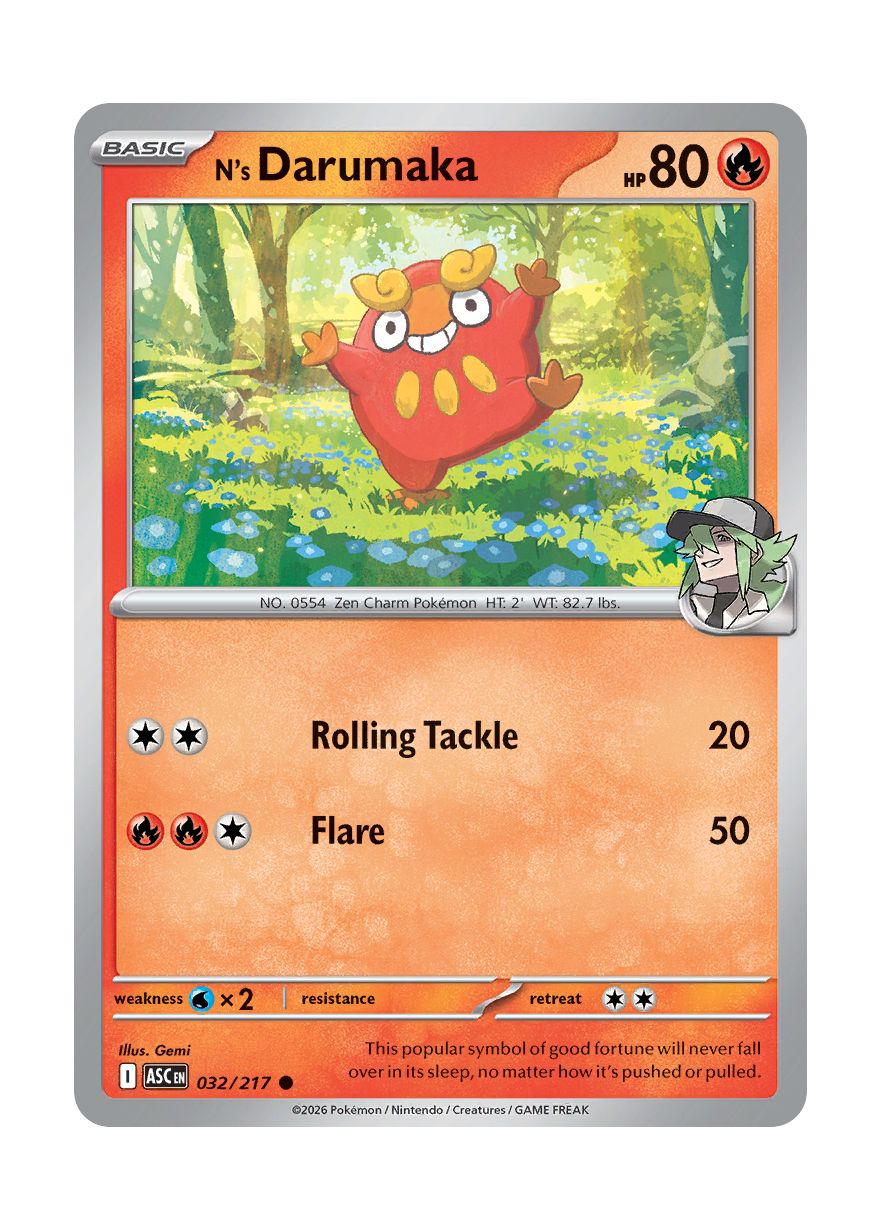 N's Darumaka (032/217) - Ascended Heroes