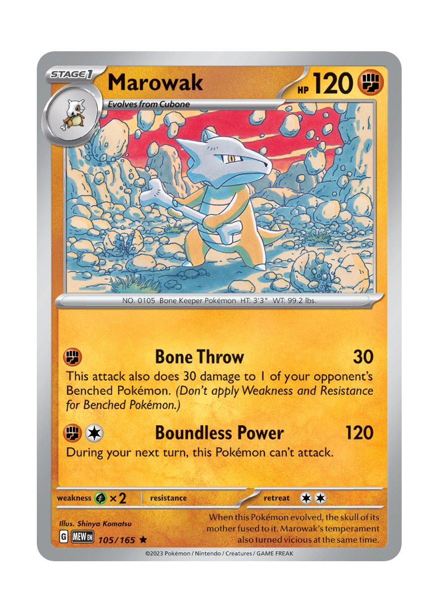 Marowak - Reverse Holo (105/165) - 151