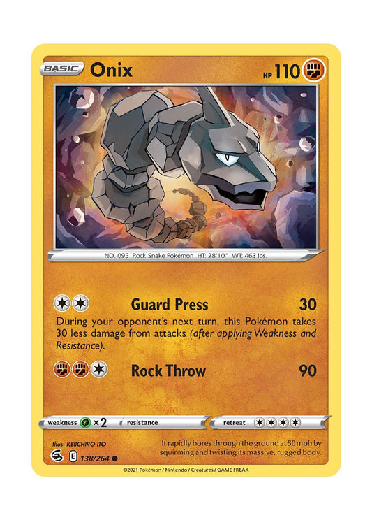 Onix - Reverse Holo (138/264) - Fusion Strike