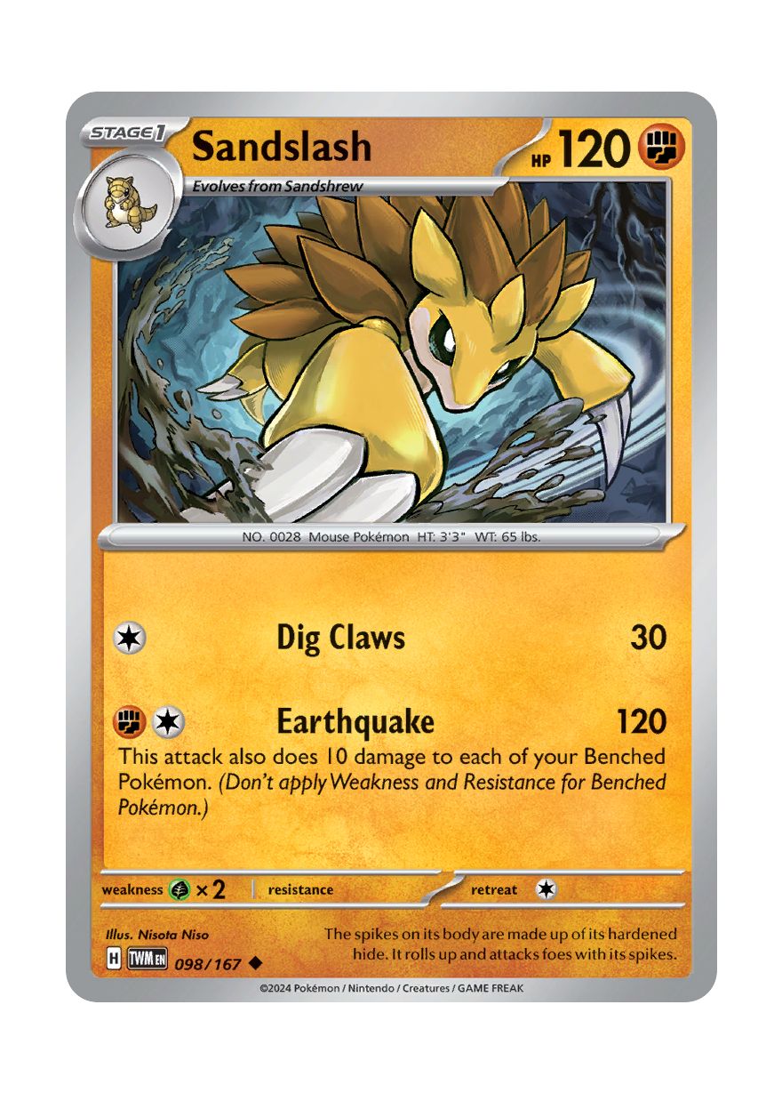 Sandslash - Reverse Holo (098/167) - Twilight Masquerade