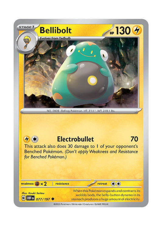 Bellibolt - Reverse Holo (077/197) - Obsidian Flames