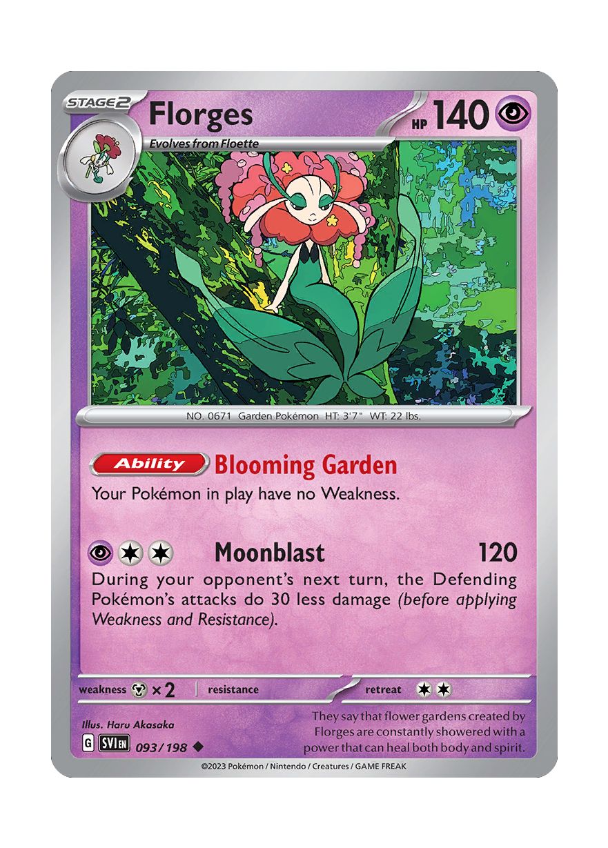 Florges - Reverse Holo (093/198) - Scarlet & Violet