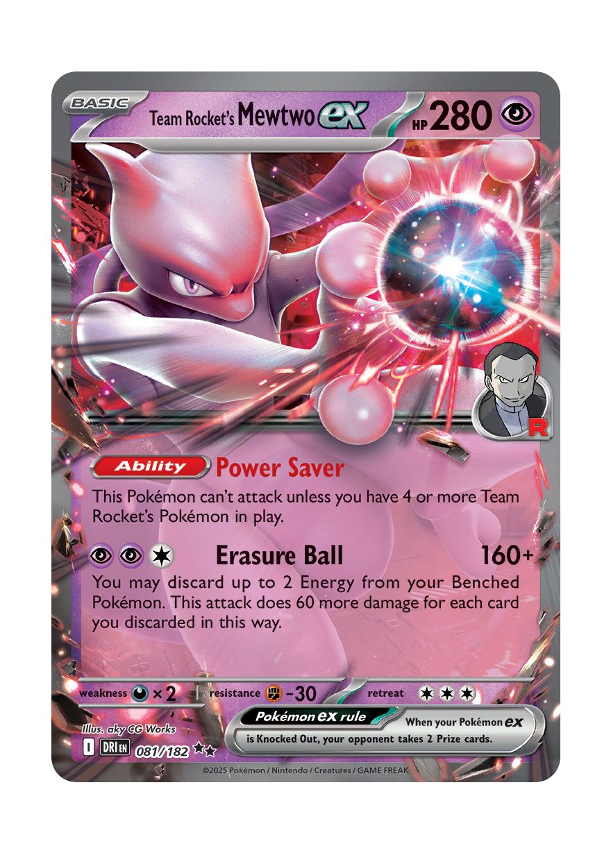 Team Rocket's Mewtwo ex (081/182) - Destined Rivals