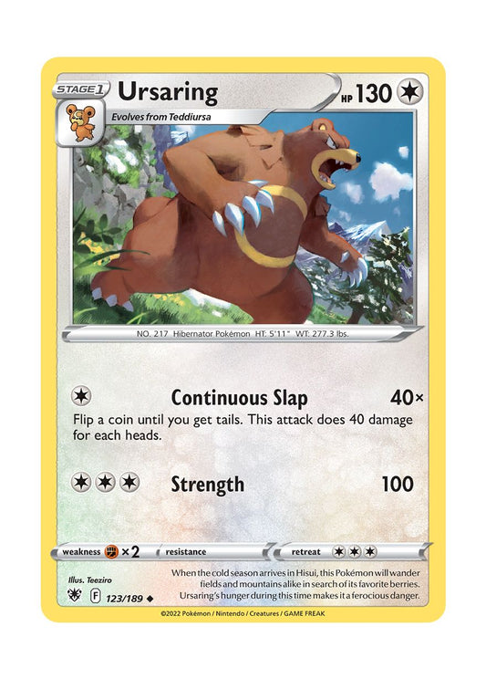 Ursaring - Reverse Holo (123/189) - Astral Radiance