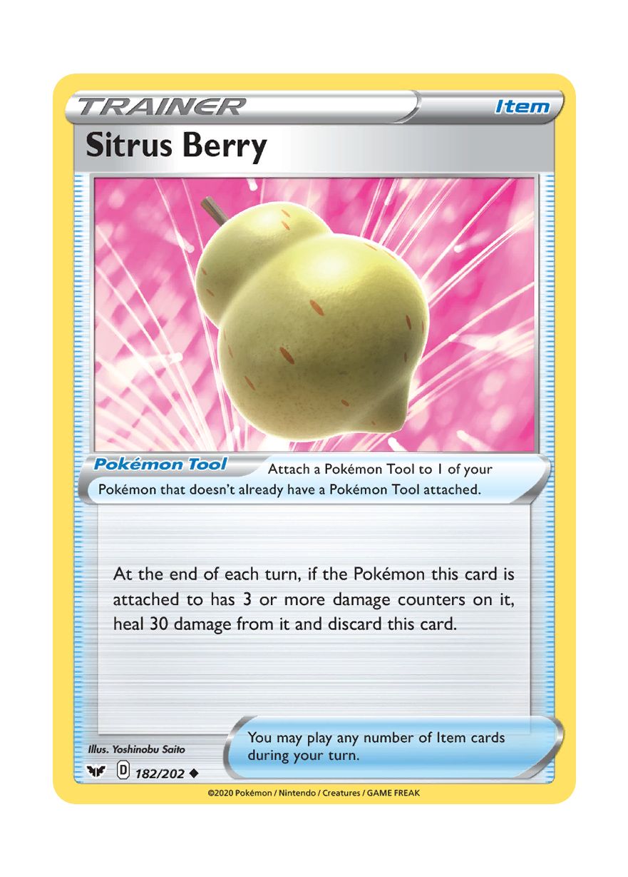 Sitrus Berry - Reverse Holo (182/202) - Sword & Shield