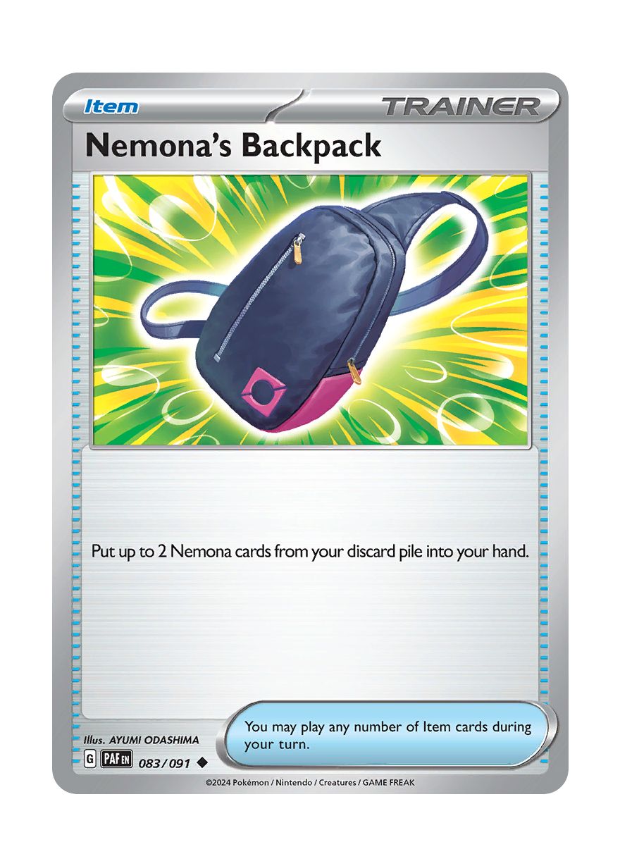 Nemona's Backpack - Reverse Holo (083/91) - Paldean Fates