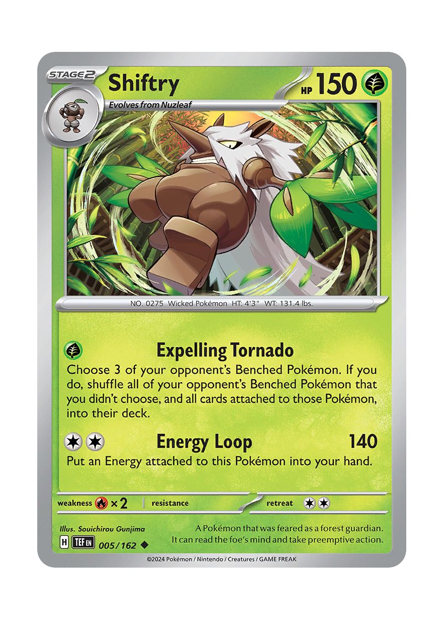 Shiftry - Reverse Holo (005/162) - Temporal Forces