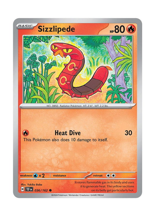 Sizzlipede - Reverse Holo (036/162) - Temporal Forces