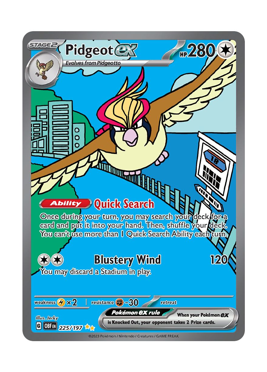 Pidgeot ex (225/197) - Obsidian Flames