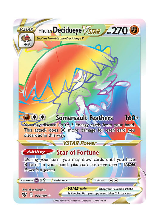 Hisuian Decidueye VSTAR (195/189) - Astral Radiance
