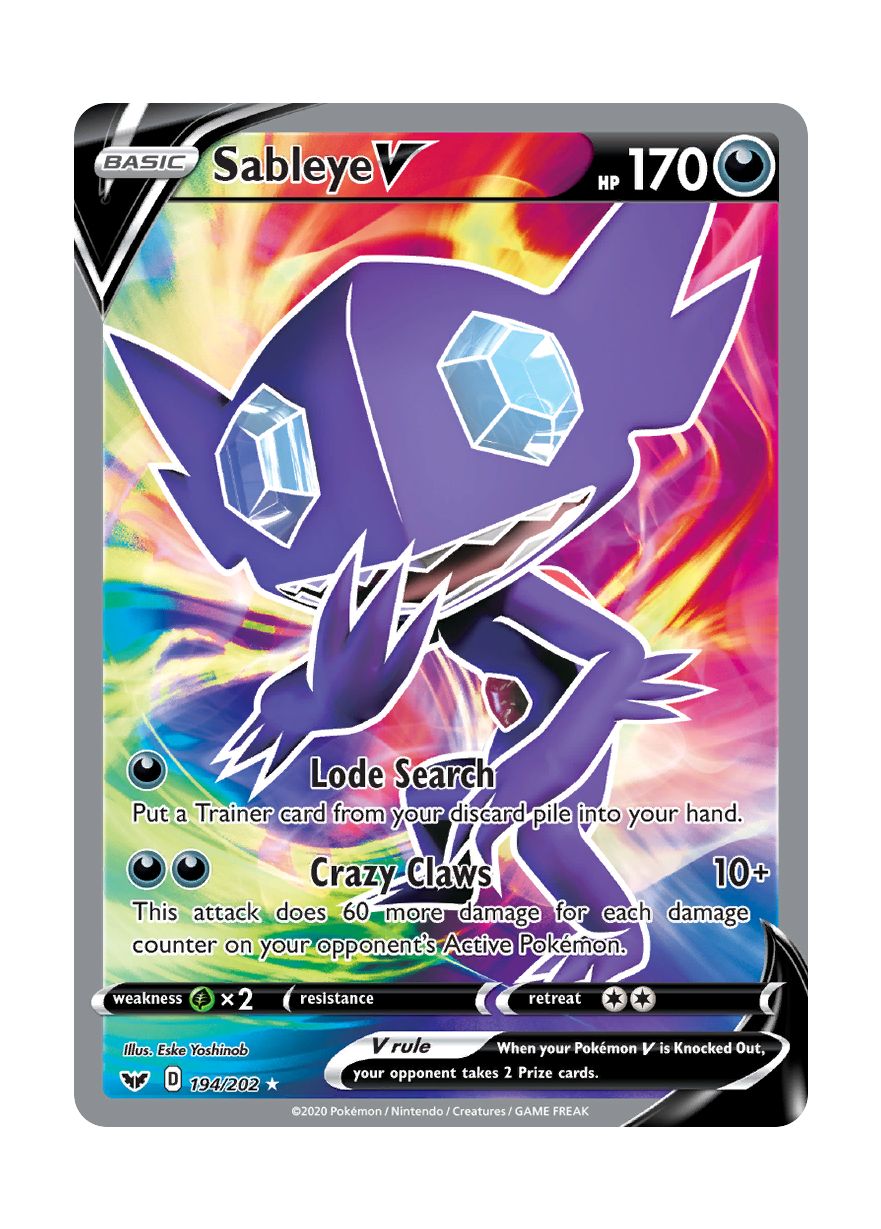 Sableye V (194/202) - Sword & Shield