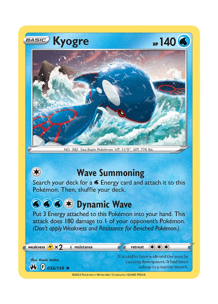 Kyogre (036/159) - Crown Zenith