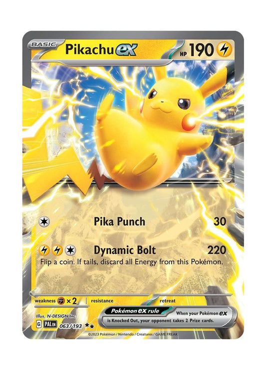 Pikachu ex (63/193) - Paldea Evolved