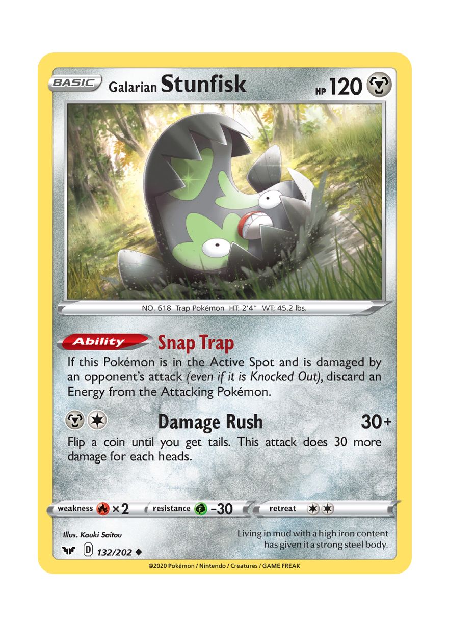 Galarian Stunfisk (132/202) - Sword & Shield