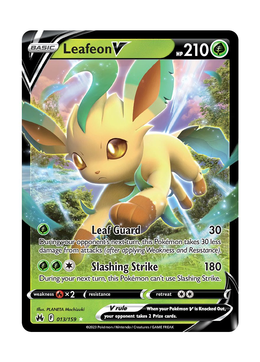 Leafeon V (013/159) - Crown Zenith