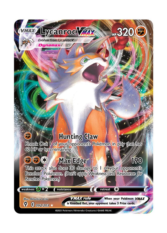 Lycanroc VMAX (092/203) - Evolving Skies