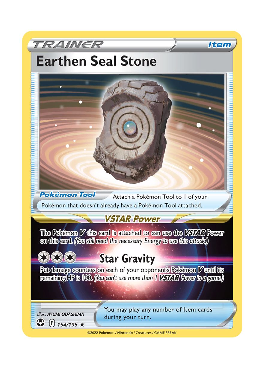 Earthen Seal Stone (154/195) - Silver Tempest