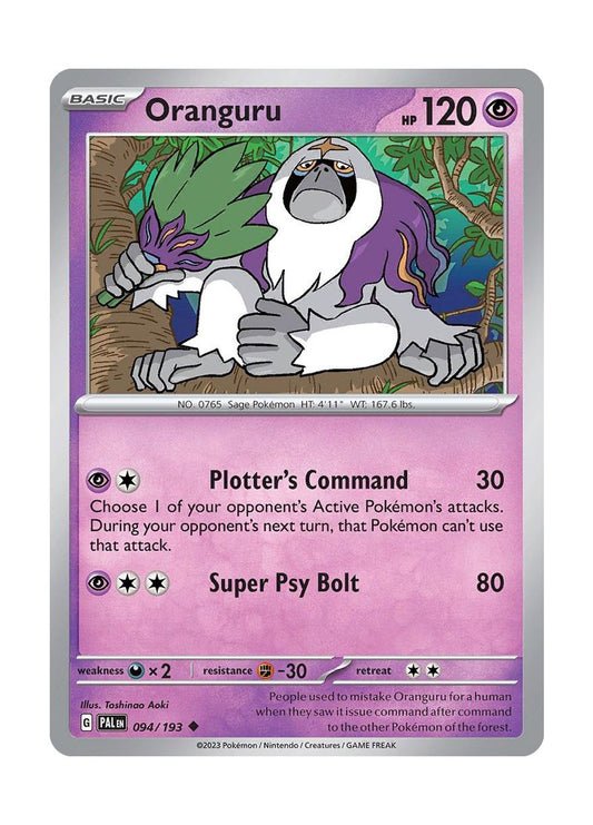 Oranguru (94/193) - Paldea Evolved