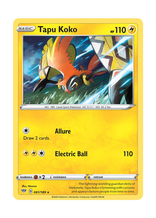 Tapu Koko (061/189) - Darkness Ablaze