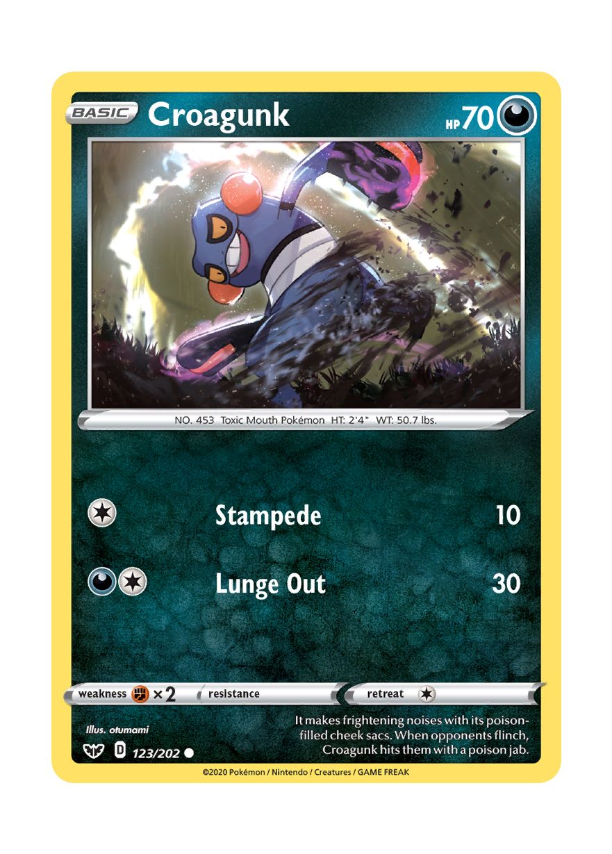 Croagunk (123/202) - Sword & Shield