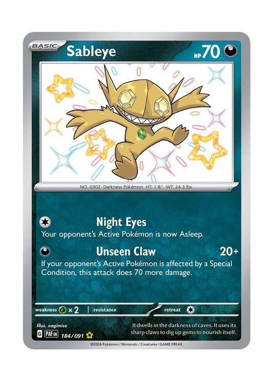 Sableye (184/91) - Paldean Fates