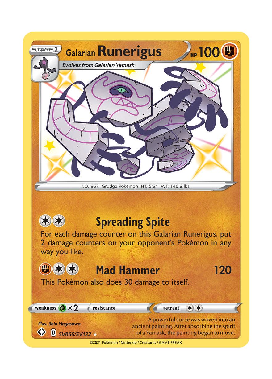 Galarian Runerigus (SV066/122) - Shiny Vault