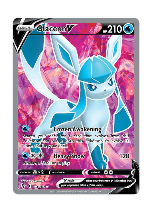 Glaceon V (174/203) - Evolving Skies