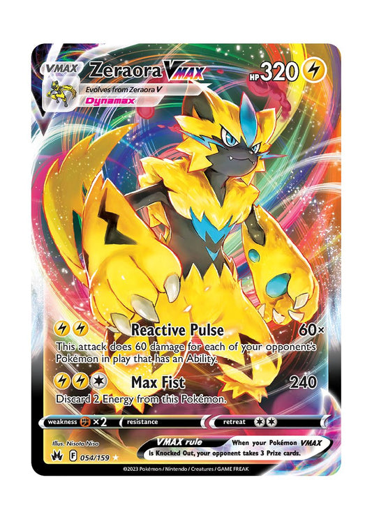 Zeraora VMAX (054/159) - Crown Zenith