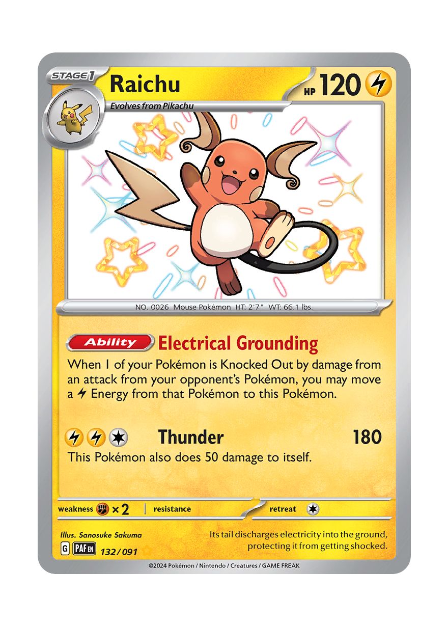 Raichu (132/91) - Paldean Fates