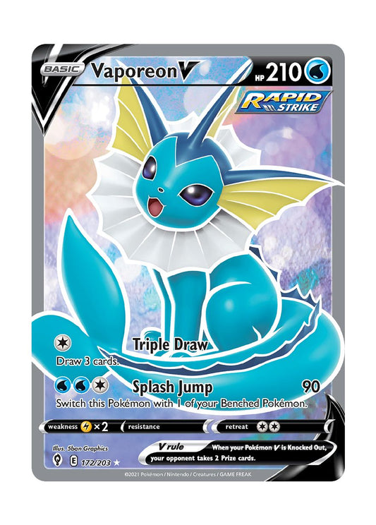 Vaporeon V (172/203) - Evolving Skies