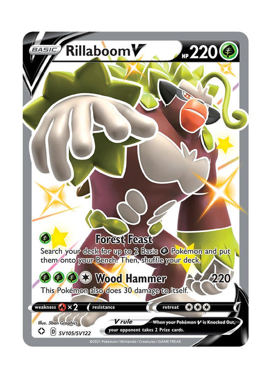 Rillaboom V (SV105/122) - Shiny Vault