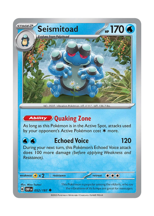 Seismitoad (52/197) - Obsidian Flames