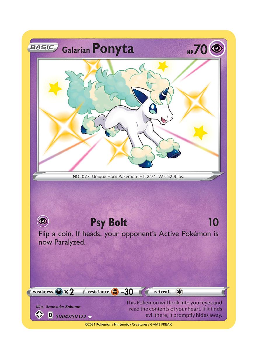 Galarian Ponyta (SV047/122) - Shiny Vault