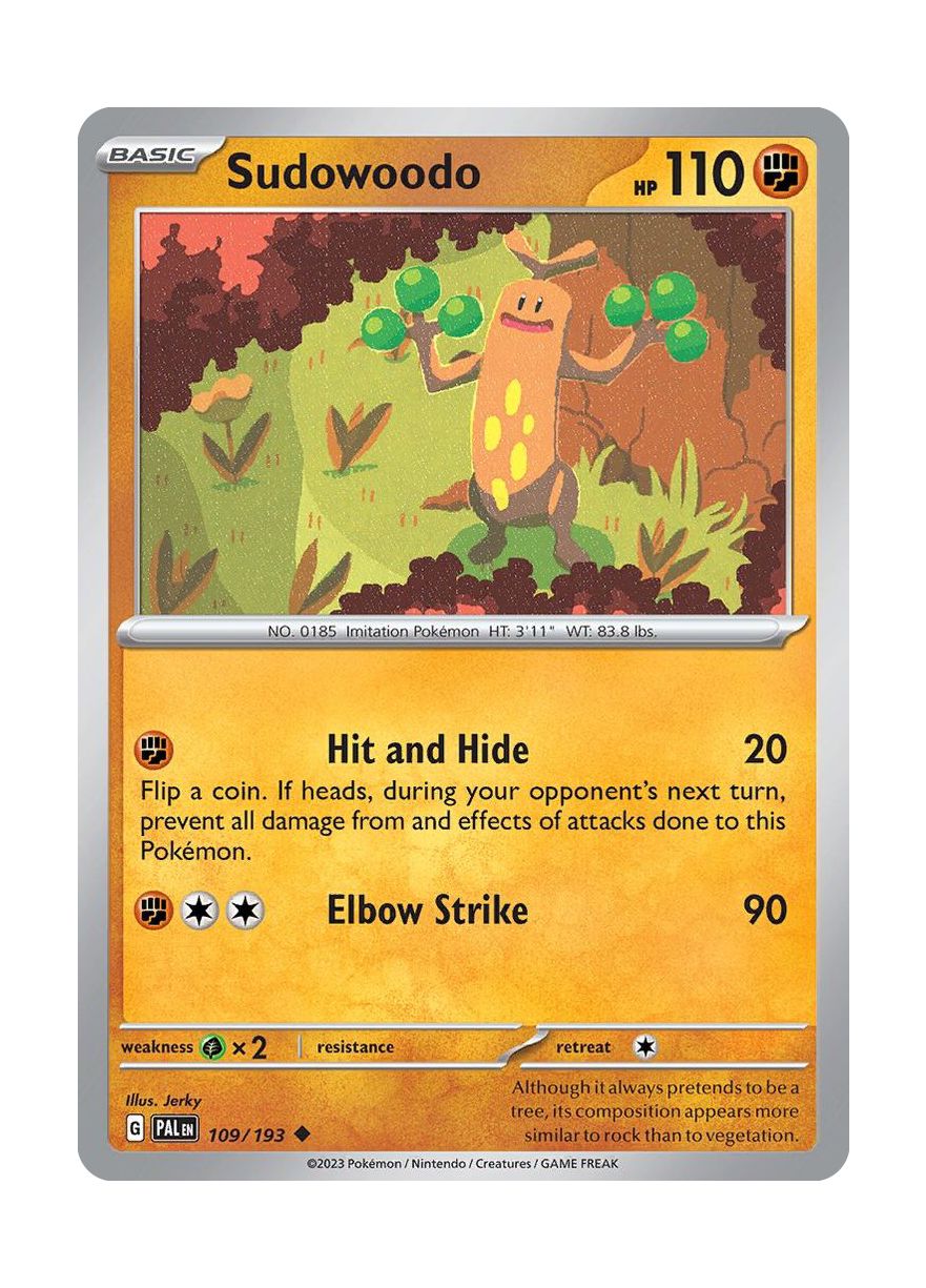 Sudowoodo (109/193) - Paldea Evolved