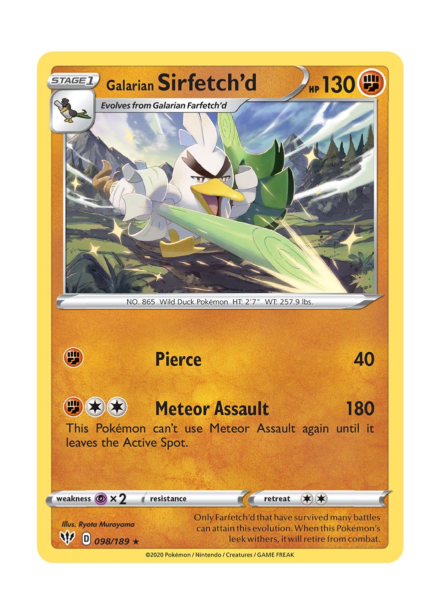 Galarian Sirfetch'd (098/189) - Darkness Ablaze